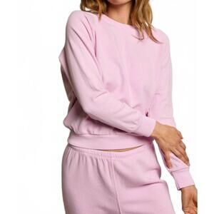 NEW PERFECTWHITETEE alexi french terry sweatshirt in sugar pink